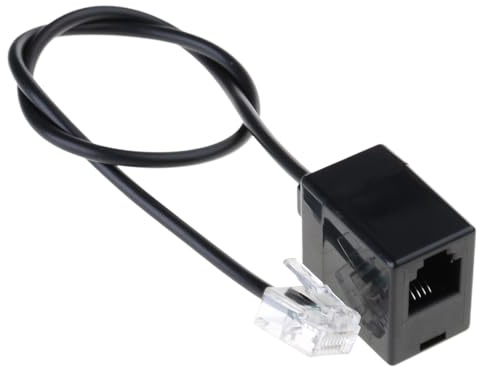 Qsvbeeqj Câble adaptateur RJ45 vers RJ11 Ethernet RJ45 mâle vers téléphone RJ11 femelle pour câble réseau de télécommunication
