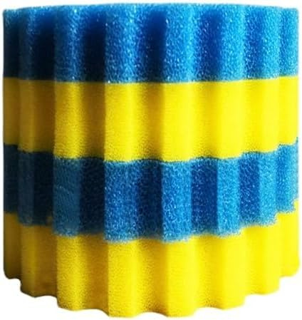CPF-5000 Teichfilter Schwämme – Biologische Filterschaum Pads für CPF Druckteichfilter, Effiziente Teichfilter Medien, Dual-Dichte Schwamm Ersatz (2 x Gelbe Fein- & 2 x Blaue Grob-Schwämme, Ø 26 cm)