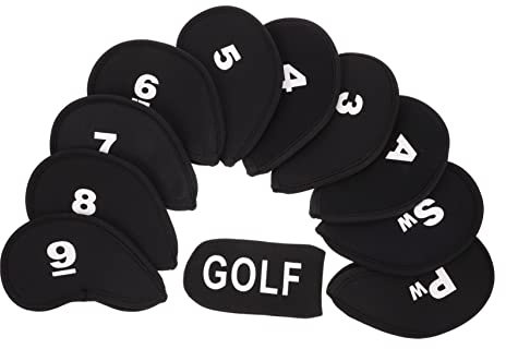 NAMOARLY 11pcs Golf Club Hat Cover Professional Club Head Cover Travel Accessory