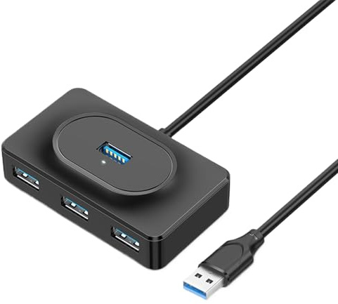 Adattatore USB portatile, hub USB dati Splitter USB sottile con 4 porte USB | Hub USB portatili Adattatore USB sicuro Design compatto e ad alta velocità per telefoni cellulari Fotocamere digitali
