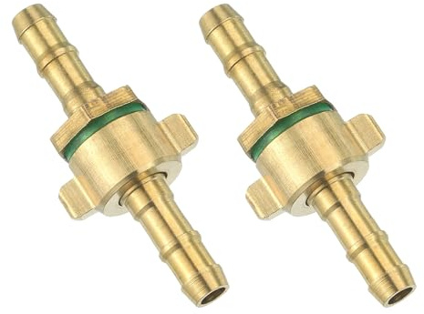 QUARKZMAN 8mm Schlauchverbinder Messing Doppelnippel Kupplung, 2 Stück Schlauchverbinder Benzinschlauch Schlaucharmaturen Gartenschlauch zum Verbinden von Wasserschläuchen