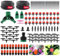 149 Pezzi Kit irrigazione a Goccia,15M+15M Irrigazione a Goccia,Impianto Irrigazione Giardino,Irrigazione Orto,Kit Irrigazione Giardino,Orti, Giardini e Prati,Piante per Aiuole da Balcone