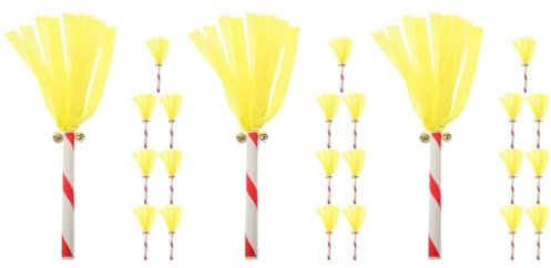 Abaodam 3 Sätze Cheerleading Sportfledermaus Blau Pompons Party Kind Führend Spirit Sticks Cheerleading Cheerleading-zubehör Cheerleader-zubehör Jubel Poms Jubelstock PVC Gelb 8 Stücke * 3