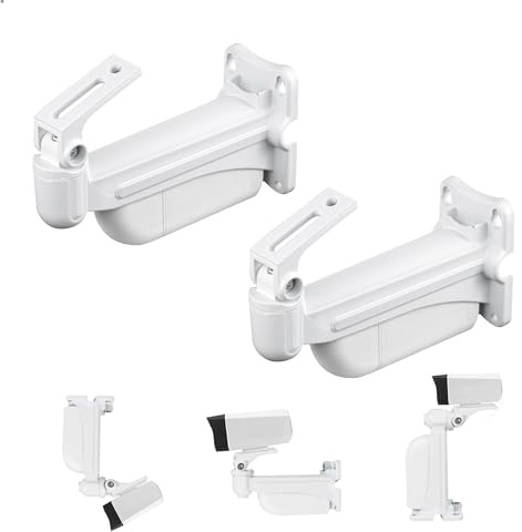 duozoanz Soporte Camara Vigilancia Soporte Camara Fijo Monitor, Fijación de Vigilancia Universa Brazo de Monitor Totalmente Ajustable Apto para Paredes Techos y Contrahuellas Juego de 2 Piezas