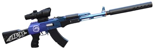 E-THOL AKM Lanciatore di bossoli Pistola giocattolo Soft-Head per bambini | Modellismo smontabile | Include 5 munizioni Soft-Head | Revolver giocattolo sicuro con design realistico (viola)