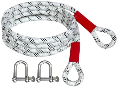 Corda di traino di grado industriale Corda di recupero Cavo di traino rinforzato Veicolo Heavy Duty Per Emergenze Assistenza stradale Corda di traino in gomma ispessita