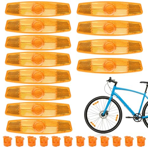 Alethron Katzenaugen Fahrrad, 12 Stück Reflektoren Fahrrad, Speichenreflektoren Kinder Fahrradreflektoren Set Reflektoren Speichen für Rennrad Trekking Bike MTB