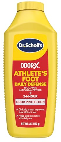 Dr. Scholl’s Odor-X Athlete’s Foot Daily Defense Powder - 24-Hour Odor Protection, Prevents Reoccurrence with Daily Use, Relief from Itching, Burning & Redness, Foot Health