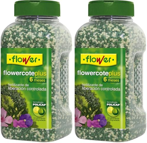 Flower - ABONO JARDIN FLOWERCOTE PLUS 6 MESES - ABONO LIBERACION CONTROLADA (Paquete de 2)