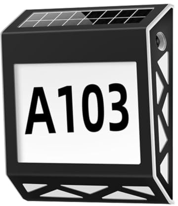 Solar Address Sign - Husnummer för utomhusbruk | Solar Powered Wall