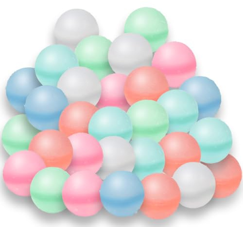 Wiederverwendbare Wasserballons,2026 Nue 30 Stück Wasserbomben Selbstschließend mit Netztasche Wasserballons Schnelles Befüllen Wasser Luftballons Wiederbefüllbare Silikon Set