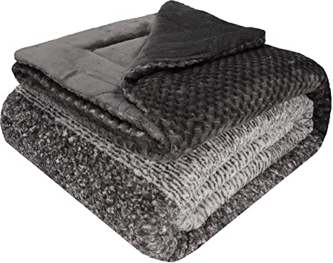 Betz Luxus Kuscheldecke Wohndecke XXL Monaco Größe 150x200 cm Farbe grau