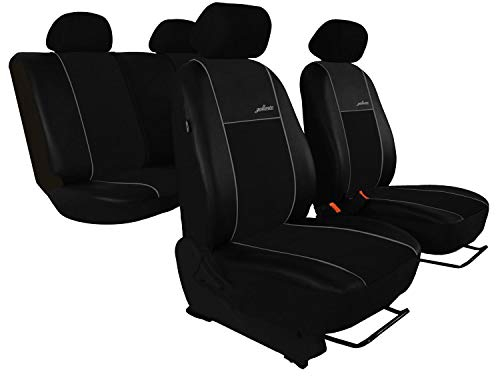 Saferide | Maß Autositzbezüge Schwarz Set Komplettset 5-Sitze Sitzbezüge Sitzbezug Schonbezug Schonbezüge Autoschonbezug Autositzbezug Sitzauflagen Sitzschutz Gallante Exclusive