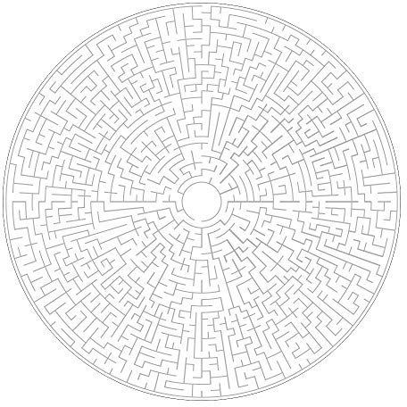 AnTina TAPES® Duschmatte als Antirutsch Aufkleber (rund Ø 55cm, Labyrinth) | selbstklebend, für Dusche & Badewanne, hygienisch, PVC, zertifizierte Rutschhemmung, barfußfreundlich, pflegeleicht