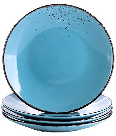 vancasso, Navia Series, Ceramic Dessert Plate, 4 Pieces Tapas, Pasta, Cake Plate -21 cm