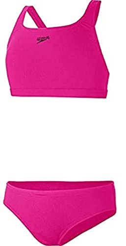 Speedo Essential Endurance+ Medalist 2 Piece Bikini, Niñas, Electric Pink, 34 (15-16 YRS)