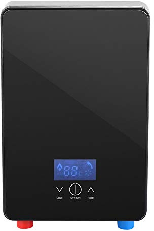 Termo Eléctrico, 220V 6500W Calentador de Agua Electrico Instantáneo, Calentador de Agua sin Tanque con Pantalla LED para Casa, Cocina Y Ducha, Calentamiento Rápido 3S [Clase Energética a +++]