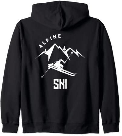 Alpin Ski Geschenk Skifahrer Bergliebhaber Kapuzenjacke