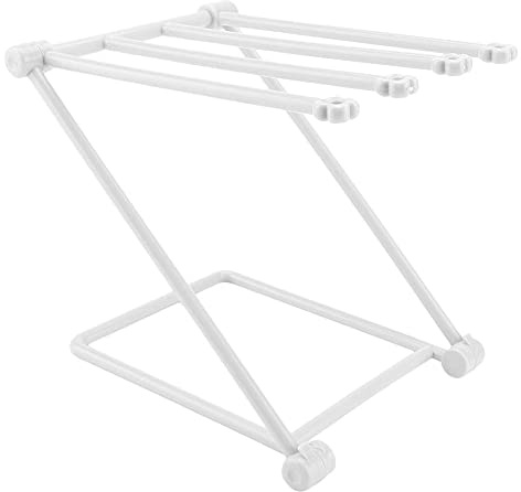 Beufee Porta canovacci, stendibiancheria Pieghevole in plastica portaoggetti da Cucina per Ripiani portaoggetti Pieghevole per canovacci(Grigio)