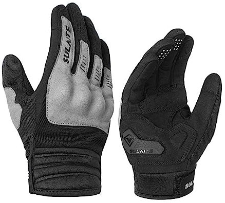 OLYSPM Guanti Moto Estivi,Guanti da Moto Touchscreen,Guanti Moto Donna con Guscio in PVC e Cuscinetti Protettivi in EVA,Guanti Moto Uomo con Antiscivolo,Traspirante per Ciclismo,Motocross,Scalata