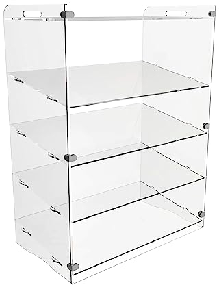 Chefkit Clear Acrylic Cake Cabinet Food Display Counter Angled Shelves (W: 500mm D: 300mm 1 Shelf)