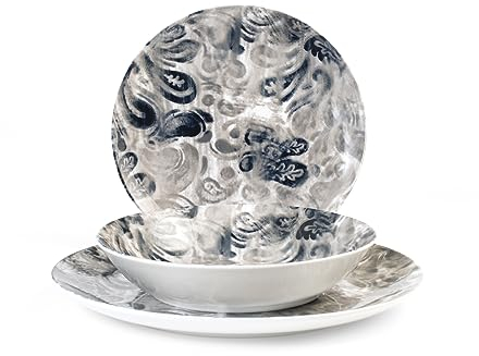 Royal Norfolk Tangeri Servizio Tavola, 18 Piatti, Porcellana, Multicolore