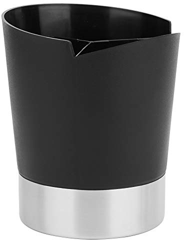 Cocoarm Modern Black Straw Dispenser and Utensil Organizer, 1L Capacity, Stainless Steel Base, Tabletop Mount