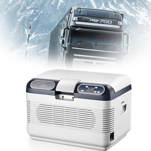12 L bilkylskåp, minikylskåp med systemkylare och värmare, både varm och kall, bärbar kompressor bilkylskåp 12 V/24 V, elektrisk kylare för körning, resor och utomhuspicknick