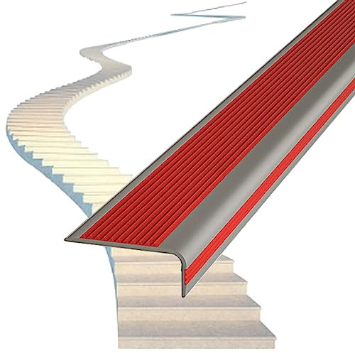 kantenschutz selbstklebend Treppenkantenkante, 7,6 cm breit, Stufenkantenschutz für den Außenbereich, Kantenschutz für Keramikfliesen, Treppen und Holzstufen, Selbstklebende, rutschfeste Leiste in L-