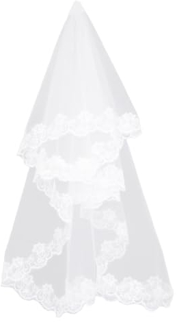 Teegxddy Brautschleier Lang 1.5m,Brautschleier,Schleier Braut Hochzeit Einfacher Tüll Brautschleier Spitze Fingerspitze Braut Tüll Für Hochzeit Junggesellinnenabschiede Haarschmuck Hochzeit