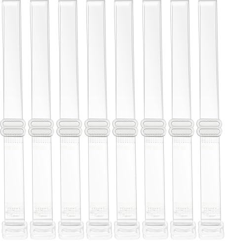 WY LIGHTING LEVEL Unsichtbare Klare BH Träger, 8 Stück rutschfeste Transparent BH Schultergurte Verstellbare Durchsichtige BH-Träger Ersatz für Frauen