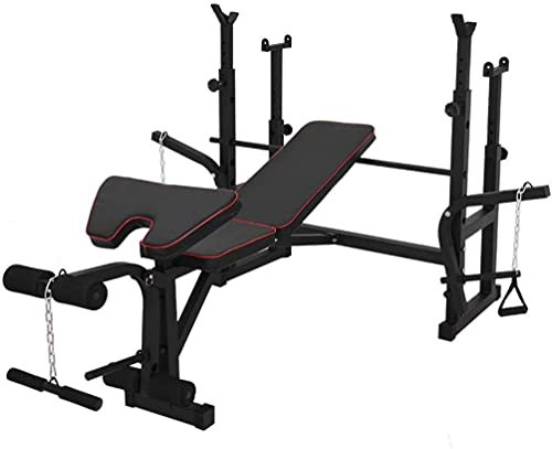 Fitnessgeräte für zu Hause, Hantelbank, multifunktionale Bankdrückbank zum Gewichtheben, robustes Langhantel-Kniebeugengestell, Bodybuilding-Trainingsgerät für zu Hause/im Fitnessstudio, Fitnessg