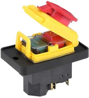 400 V 7 Pins Elektromagnetischer Schalter Starter Ein Aus 15 A Mit Schutzabdeckung Momentaner Reset-Druckknopf YCZ4-A 1 Stücke