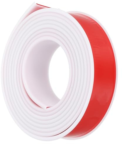 PATIKIL U-Form Selbstklebend Möbel Kantenband, TPE Kantenschutz Selbstklebend Flexible Kantenumleimer für Schrankkanten, Abschlussleiste, Arbeitsplatten(Weiß, 500cm x 40mm)