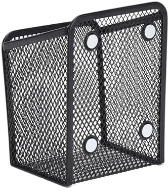 Magnetischer Bleistift Halter Schreibwaren Aufbewahrung Mesh Korb Desktop Stift Make-up Pinsel Behälter Küche Kühlschrank Organizer