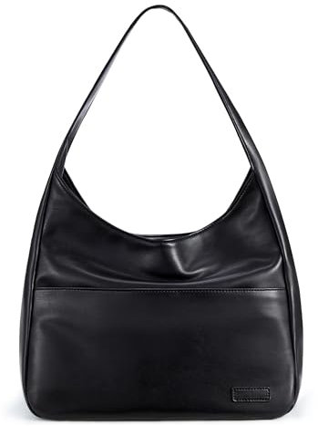 KALIDI Faux Leder Handtasche Damen Taschen Vintage Hobo Bag Tote Bag Damen Umhängetasche Groß Shopper mit Reißverschluss für Schule Büro Arbeit Reisen Ausflug Einkauf