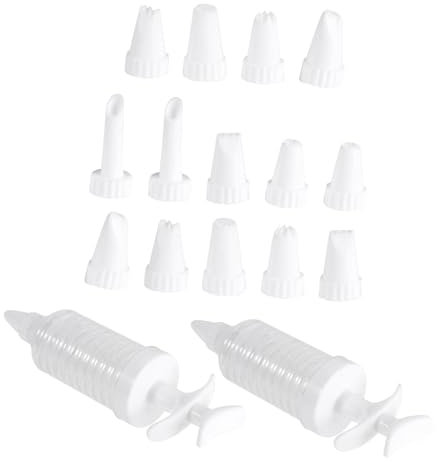 UTHCLO 16piezas Herramientas De Decoración De Pasteles y Galletas Con Boquillas De Glaseado Incluye Prensa De Galletas y Accesorios Para Decorar Tartas y Materiales Alimenticio