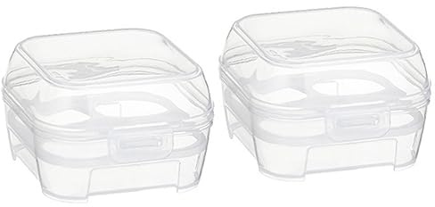 DOITOOL 2piezas Huevera Portátil De Plástico Organizador De Huevos Para Refrigerador Recipiente Para Huevos Apilable Para Camping y Almacenamiento Casa
