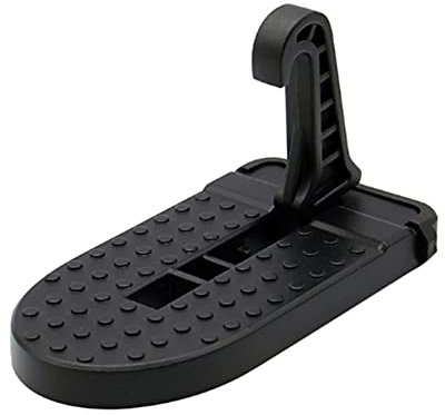 Pedal Puerta Coche,Pedal para Puerta de Coche Multifunción Plegable Coche Techo Rack Step Puerta Paso Paso Universal Latch Gancho Auxiliar Pedal Pedal Aleación de Aluminio(Black)