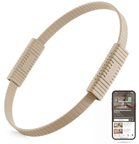 Anneau de Pilates Build & Fitness – Cercle magique de 34,3 cm pour tonifier les cuisses, le tronc et les bras – Léger et durable, en silicone et fibre de verre. Entraînements en salle et en voyage