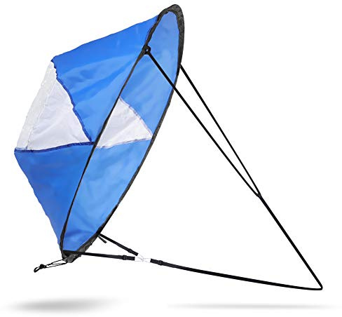 Cocoarm Kayak Sail Canoe Sail Wind 108 Cm Finestra Trasparente Protezione UV con Clip Regolabili per Kayaks Canoe Gonfiabili Barche Gonfiabili