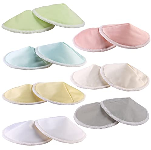 YARNOW 14pièces Lot De Coussinets Anti-galactorrhée à Couches Forme De Bol Lavables Et Respirants Pour Allaitement Maternel