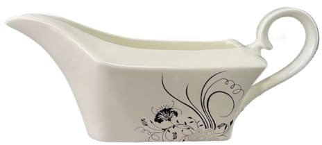Lattiera Salsiera in porcellana con bordo dorato e manico, a forma di salsiera, brocca for il latte for uso domestico Brocche Creamer