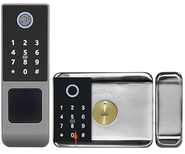 Serratura intelligente con impronta digitale, impermeabile, maniglia for porta, serratura intelligente for esterni, accesso elettronico senza chiave, uso esterno/interno, password digitale, serratura