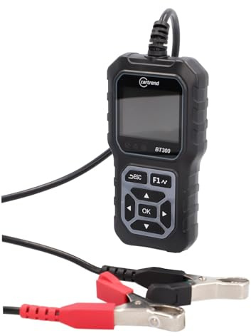 cartrend Batterietester BT300, Diagnosegerät für alle gängigen Kfz-Batterien, Auto, Motorrad, LKW, analysiert Batterie- & Ladezustand, Innenwiderstand, Kaltstartleistung, Spannungsbereich 5-36 V