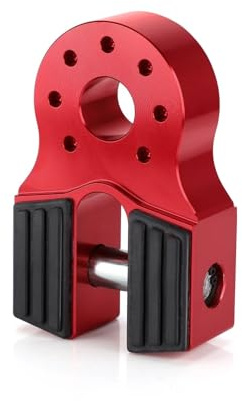 BMLGPGBCDW Coche Conector Cabrestante Gancho Cabrestante Montaje Grillete Cabrestante para Vehículos Todoterreno Grillete Enlace Plano Accesorios(Rojo)