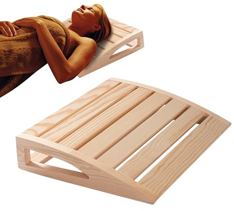 Sauna Kopfstütze Saunakissen Holz Ergonomisch 38x31x7cm Handgefertigtes Nackenstützkissen Für Sauna Nackenstütze Langlebiges Steife Schulterschmerz Für Dampfbad Home SPA