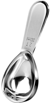 Mikinona Cucchiai Dosatori in Acciaio Inossidabile per Caffè Spezie 30ml con Finitura Lucida Misurino da Cucina per Polveri e Spezie
