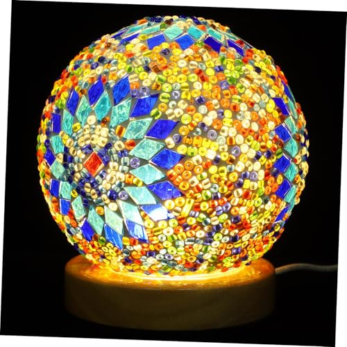 WOONEKY Lámpara de Mesa Estilo Barroco de Decorativa Bohemia para Dormitorio Batería Recargable Diseño Artístico y Resistente para Hogar y Restaurante