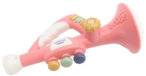 Jiawu Trompeten-Musikspielzeug für , Kreatives Elektronisches Instrument für Kleinkinder, Früherziehungshorn, Simulation für, ABS-Material (PINK)